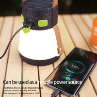 Haute lumen rvb tente décoration lanterne multi-fonction Rechargeable LED solaire Camping lumière pour pêche voyage batterie externe
