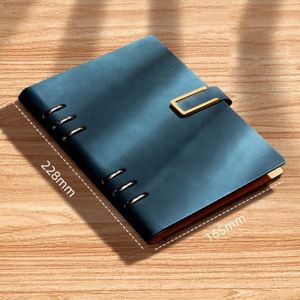 Loose-<b>leaf</b> Detachable Business Meeting Notebook Customise Logo A5 Pu Leather Printing Notebook - Product Image 2