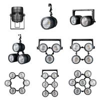 Proyector LED Flexible IP65 de 300W para Exteriores, RGBAWW, para Espectáculos, Parques Temáticos, Discotecas, Bodas, Clubes, Conciertos, DJ, Eventos