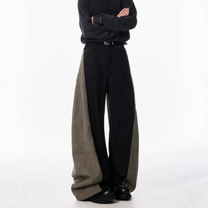 Pantalones Largos Casuales Pishi de Alta Gama, Ligeros, de Cintura Media, Pintados, para Hombre, Primavera 2024, Nuevos, de Pierna Ancha, Estilo Scimitar, Holgados, Rectos - Product Image 5