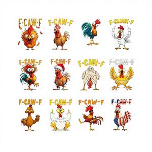 Breloques et accessoires décoratifs en acrylique pour sabots Croc, motifs coq, poule, poussin, mignons, personnalisables, avec moule gratuit, vente en gros, <span class=keywords><strong>Jibbits</strong></span> - Product Image 4