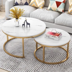 Nordic Contemporary Black Metal <b>Nesting</b> Coffee <b>Table</b> Set Wabi-Sabi Style Eco-Friendly for Modern Home Living Room - Product Image 2