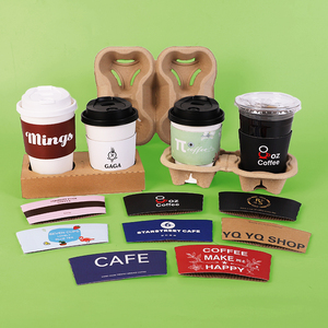 Manchon personnalisé en <span class=keywords><strong>carton</strong></span> ondulé naturel brun, blanc, noir, doré pour <span class=keywords><strong>gobelets</strong></span> en papier à boissons chaudes ou froides - Product Image 6