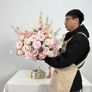 Bolas de Flores de Seda Realistas Personalizadas, Rosas Artificiales, Centros de Mesa de Paniculata, Decoración para Mesas de Boda, Tamaños al por Mayor, Decoración para Fiestas en Casa - Product Image 2