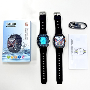 Smartwatch C50 Pro per Sport all'Aperto, IP67, <span class=keywords><strong>Chiamate</strong></span>, Gel di Silice, Monitoraggio del Sonno, Schermo Touch, 10 Giorni di Autonomia, Risposta <span class=keywords><strong>WhatsApp</strong></span> - Product Image 2