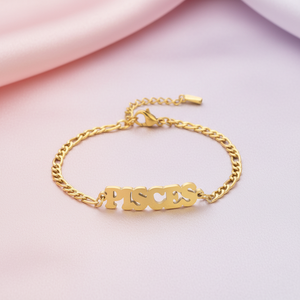 Bracciale a catena in acciaio inossidabile placcato oro 18 carati personalizzato OEM da donna, all'ingrosso da Yiwu, con nome, a basso MOQ, colore argento - Product Image 5