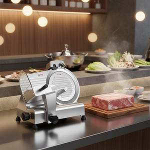 Trancheuse <span class=keywords><strong>à</strong></span> <span class=keywords><strong>viande</strong></span> commerciale de haute qualité, robuste, entièrement en alliage d'aluminium, portable, semi-automatique, garantie 1 an - Product Image 1