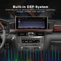 Lecteur multimédia monté sur tableau de bord avec écran tactile capacitif de 12,3 pouces pour Lexus LX570 2008-2015, navigateur GPS Android pour USB
