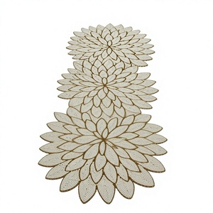 Camino de Mesa Bordado a Mano con Cuentas y Trabajo de Aguja para Centro de Mesa, Decoración de Restaurantes y Eventos, Venta al Por Mayor - Product Image 1