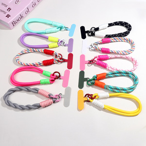 Colorful Round Lanyard Phone Tether Patch Wrist Strap Hand Lanyard for Mobile Phone Keychain Cord Other Type Lanyards