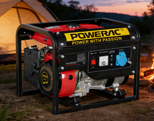 Hot Sale High Quality Portable 22V 120V 1500W 4-Stroke Lightweight <b>Gasoline</b> <b>Generator</b> POWERAC PR1300-S - Product Image 1