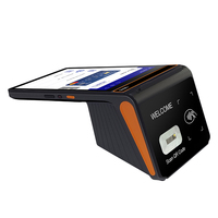 Terminal Pos de mano móvil Android 13 fiscal, pantalla grande de 8 pulgadas, Android Pos de mano con impresora de recibos integrada de 58/80mm