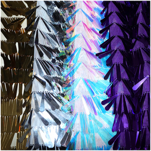 Bán buôn thêu vải tuyn lưới vải ren với vàng bạc <span class=keywords><strong>Sequins</strong></span> dệt kim kỹ thuật cho Dresses đồ bơi phụ kiện - Product Image 2