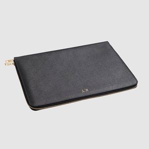 Túi Đựng Khóa Kéo Màu Đen Mỏng 13 <span class=keywords><strong>Inch</strong></span> Túi Đựng Laptop Bằng Da Saffiano Vỏ Bảo Vệ - Product Image 2
