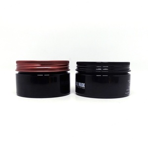 Black Amber <b>Clear</b> PET Cosmetic Jars 100ml 4oz Skin Care Face Cream Body Butter <b>Containers</b> - Product Image 5
