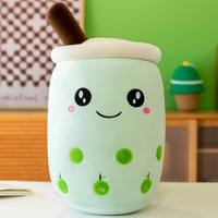 Vente en gros de tasse à thé au lait aux fruits Girly en peluche pour cadeau d'anniversaire pour enfants pour dormir avec un grand oreiller