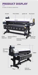 Impresora de vinilo Digital MOOTOOM barata de alta velocidad de 1,8 m, impresora plotter de inyección de tinta Eco solvente con cabezales dobles - Product Image 3