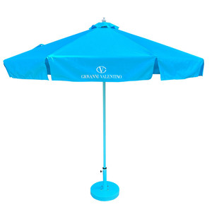 Parasol d'extérieur en tissu réglable avec logo personnalisé pour cour, bord de mer, plage, café commercial, colonne centrale - Product Image 5