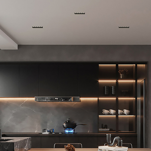 Scon hiện đại nhôm lõm trần màu đen LED tuyến tính Spotlight cho nhà phòng khách phòng ngủ nhà bếp LED lưới tản nhiệt đèn - Product Image 5