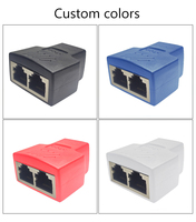 여성 LAN 이더넷 분배기 100Mbps 커넥터 USB 전원 케이블 1 ~ 2 어댑터 RJ45 커플러 분배기