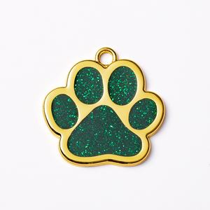 Hochwertige Zink legierung Pet Hang Tags können mit Gold Footprints Pet Supplies Hunde marken Großhandel Pet Collar Tags laser graviert werden - Product Image 4