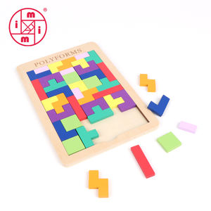 OEM/ODM красочная деревянная магнитная головоломка tangram, образовательная игрушка tangram, Набор детских интеллектуальных игр - Product Image 1
