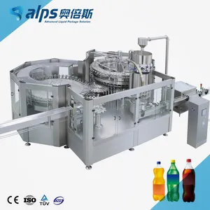 High Speed Completely Automatic 3 In 1 CSD Beverage Soda Sparkling Water Soft Carbonated Drink Filling Machine