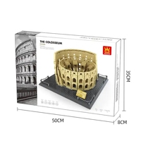 5225 arquitectura ciudad ladrillos Italia Roma Coliseo juegos de bloques de construcción ciudad clásica Skyline modelo para niños