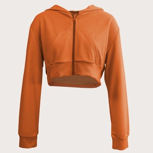 Sweat à capuche zippé uni pour femme, décontracté, à manches longues, écologique, pour l'hiver, avec poche - Product Image 6