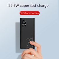 Batterie externe portable sans fil à charge rapide avec affichage LED double USB-C et Micro USB, 20000mAh 22.5W PD, batterie Li-Polymère Ultra