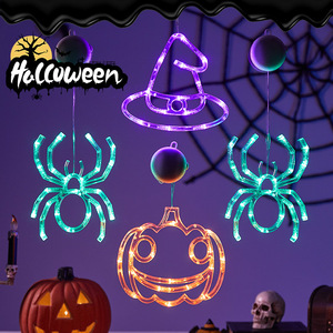 Decoraciones Colgantes de Halloween, Adornos para Fiestas, Decoración de Calabazas y Arañas, Luces LED de Modelado para Fiestas de Fantasmas - Product Image 2