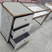 Vente en gros de meubles de bijouterie de luxe Affichage de comptoir de bijoux étanche en acier inoxydable écologique Vitrine avec lumières LED
