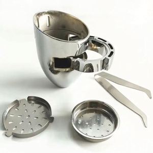 Elegante y Moderna Cazoleta de Acero Inoxidable Duradera e Impermeable para Cachimba con Bandejas de 2 Niveles para Carbón y Tabaco, Incluye Pinza para Carbón - Product Image 2