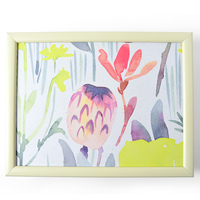 Plateau pour ordinateur portable en tissu écologique imprimé sur mesure, coussin en tissu, design moderne, léger, motif floral, forme rectangulaire