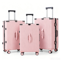 Offre Spéciale : Ensemble de 3 Valises Rigides en Aluminium Personnalisables – Sacs de Voyage à Roulettes Incassables, Légers et Imperméables