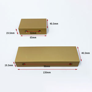 Pegangan kabinet tepi aluminium emas Matt Modern 32mm/96mm pegangan tarik jari laci mebel - Product Image 6