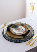 Assiettes rondes en céramique pour Restaurant, ensembles d'assiettes en porcelaine, vaisselle, assiettes, vaisselle