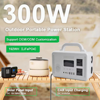 Estación de Energía Portátil de 300W y 294wh, Batería de Almacenamiento de Energía Solar, Diseño con Altavoz Bluetooth, Generador Solar Pequeño, Superventas