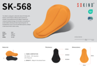 Cuissard de cyclisme Sokind Sk568 pour garçons avec coussinets en mousse, respirant, écologique, séchage rapide, Spandex/Nylon sans couture