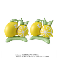 Staande citroen fruitfolie ballon 3D hele citroenschijf Mylar ballon zomer tropische feesttafeldecoratie foto props