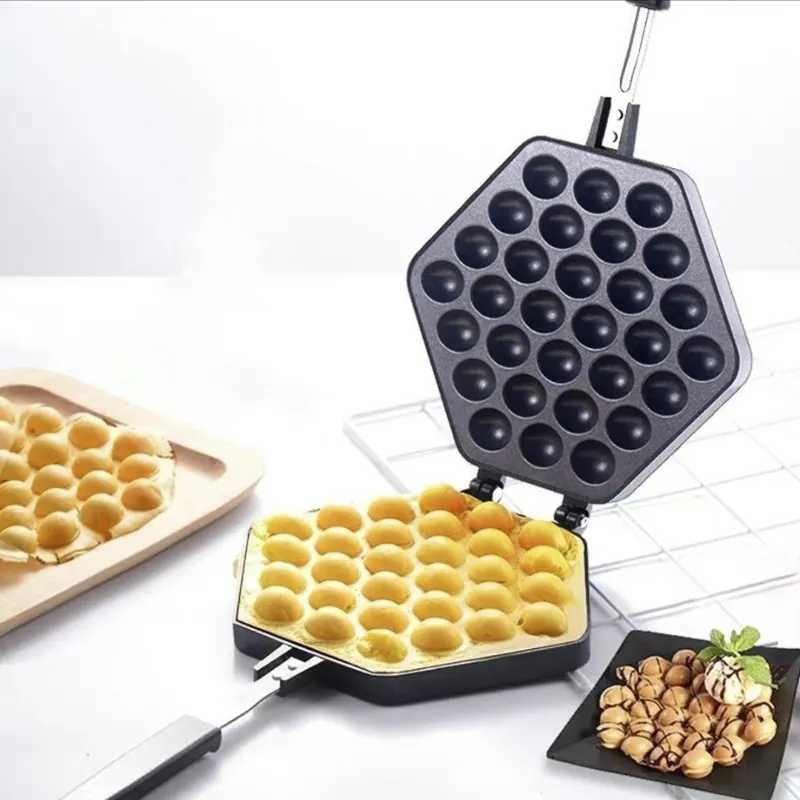 Eierwafelpan Met Antiaanbaklaag Grill Eientaartvorm Eierwolf Wafel Maker Dubbelzijdige Drukpan