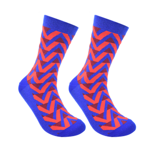 Calcetines de vestir informales de algodón peinado Jacquard con logotipo personalizado para hombre - Product Image 2