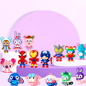 Jouets de construction en blocs, personnages de dessins animés, chat, jouets d'assemblage à petites particules, vente en gros de blocs de construction, <span class=keywords><strong>jouet</strong></span> éducatif à emboîter - Product Image 2