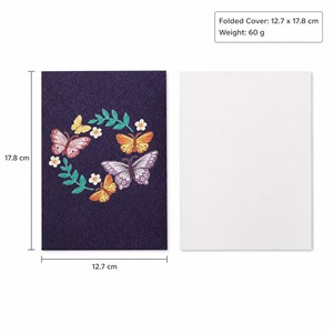 Tarjeta de Felicitación 3D Pop-Up para el Día de la Madre, Papel Impreso, Hecha a Mano, con Diseño Floral y de Mariposas, Tarjeta de Cumpleaños con Diseño Personalizado - Product Image 3