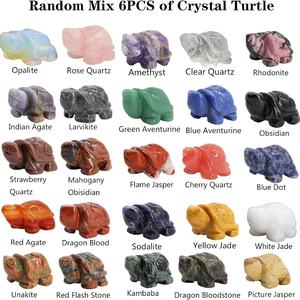 Venta al por Mayor de Tortugas de Cristal Natural Talladas a Mano en Diversos Materiales para Decoración y Regalo - Product Image 4