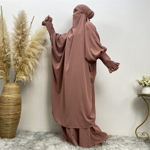 6608 #   Último Modelo de Abaya Nida Premium en 10 Colores, Conjunto de Dos Piezas con Volantes y Puños Elásticos, Jilbab para Oración, Abayas Sencillas para Uso Diario - Product Image 4