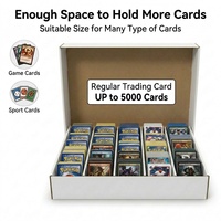 Boîte de rangement pour cartes en carton ondulé Premium 5000 cartes, organiseur de cartes à collectionner compatible avec les Toploaders et les cartes sous protège-cartes