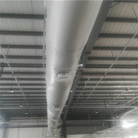 Vente chaude industrielle demi-ronde tissu conduit d'air carré ignifuge entrepôt salle de sport buanderie utilisation lavable caractéristiques de chauffage