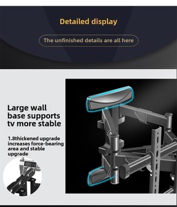 حامل تلفزيون ثابت من الفولاذ للتثبيت على الحائط لشاشات <span class=keywords><strong>26</strong></span>-75 بوصة بمعيار فيسا 400×400 - Product Image 4