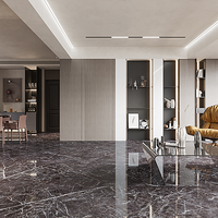Carrelage en porcelaine aspect marbre gris moderne de qualité supérieure 600x1200mm, imperméable et antidérapant pour sol, mur, salle de bain, école, centre commercial, salon